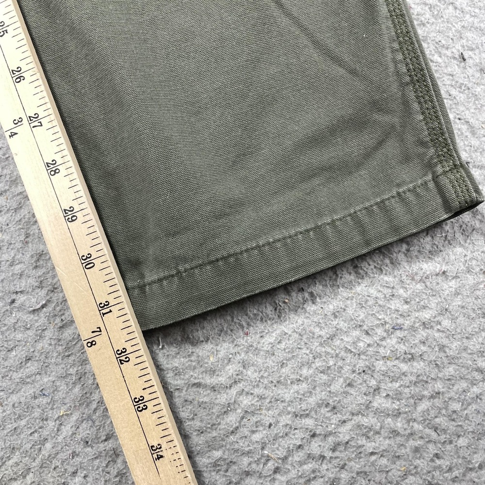 Carhartt Pants Mens 32x32 Green Rugged Flex Relaxed Canvas Carpenter Workwear - Picture 3 of 10